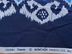 Michael Miller Fabric Yasmin Blue Ikat Border 1 Yard x 44″ CX5541
