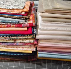 9 Pounds Fabric Remnants/Yards Lot for Sewing/Crafting Poly/Cotton Blend Colors