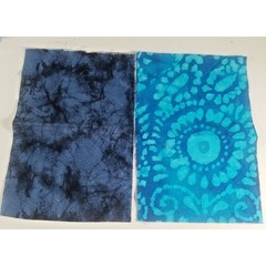 Blue Fabric Quilting, Crafts, Sewing Cotton & Cotton Blend 9″ x 6″ Lot of 31