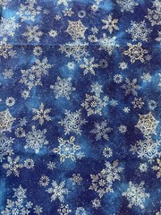 Snowflake Fabric NEW 1 1/2 Yard X 58” Wide (54×58) Quilt/Sew Projects SPARKLES