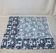 New York Yankees ~ Logo Pattern MLB Cotton Fabric 1/4 Yard 9” X 56”