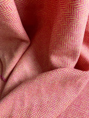Herringbone Wool Coating in BUBBLE GUM PINK & WARM GOLD 62″ Wide By the Yard