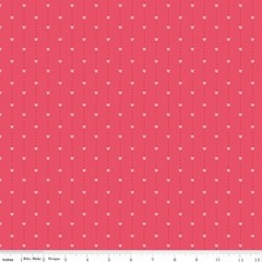Yard, Pink Heart Stripe Sew In Love Riley Blake $3.99 Ships ANY Amount Of Fabric