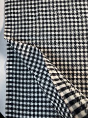Fabric – 100% Houndstooth WOOL Black and White 48″ L x 60″ W
