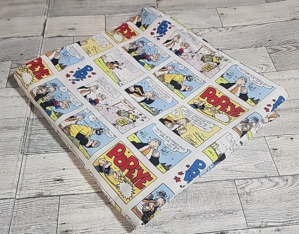 Pop-Eye Comic Strip King Features Syndicate 2005 HTF Fabric (45″Wx33″ Remnant
