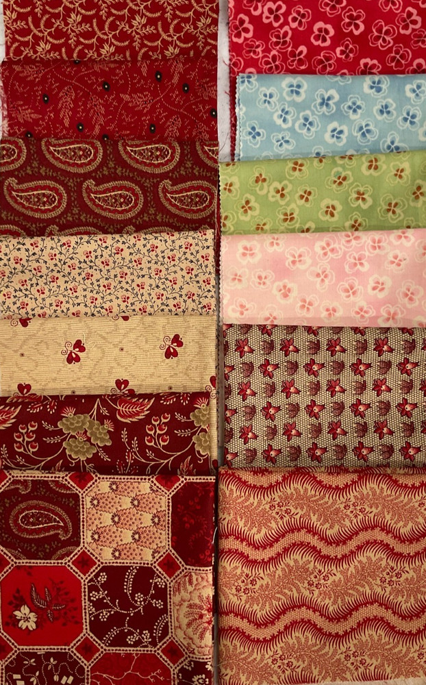 10″x10″ SQUARES – PACK #1 – MIXED COTTON QUILTING SQUARES–13 PIECES
