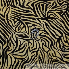 BonEful Fabric Cotton Quilt Black Gold Animal ZEBRA Skin Print Jungle Zoo SCRAP