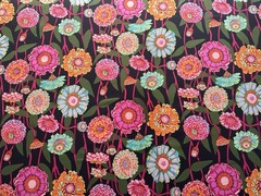 Fabric Cotton Large Colorful Flower By Anna Maria 43” X 36”325