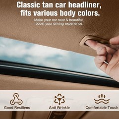Auto Headliner Fabric 36“ L × 60” W Ultra-Fine Velvet with Foam Backing – Tub…