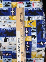 United States Military US Air Force 100% med cotton fabric by the yard #12 USAF