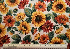 VIP Cranston Down on the Farm Multi color Sunflowers 1/4 yard cotton fabric