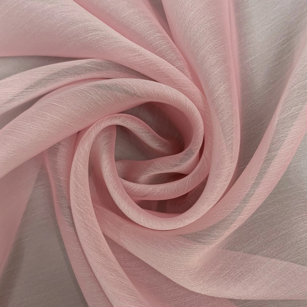 Jolene BABY PINK Polyester Two-Tone Chiffon Fabric by the Yard – 10135