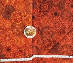 QT Quilting Fabric Jewelscape by the yard Cotton 28979-O Blenders Orange Flame