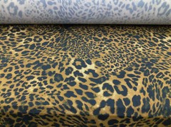Double Brushed DTY Spandex Stretch Apparel Fabric Brown Black Green Cheetah K211