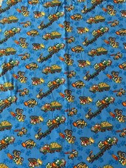 TRENDTEX FABRIC 2005~Earthmovers~TRUCKS TRACTORS~Bulldozers~45×71~SINGLE CUT~