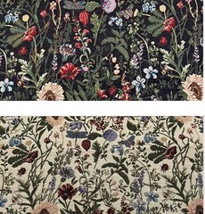 Country Wildflower Vintage French Jacquard Tapestry Upholstery Fabric Sewing BTY