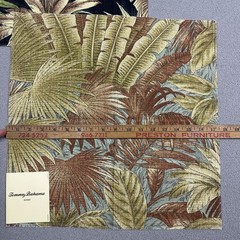 2 Tommy Bahama Bahamian Breeze Tropical Leaf Print Upholstery Fabric Sample 17”