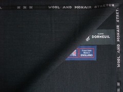 DORMEUIL 85% WOOL15% MOHAIR “WEFT STRETCH” SUITING FABRIC MADE IN ENGLAND- 3.4 m