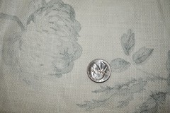 Mark Alexander YORK — GRISAILLE Blue-Grey 100% Linen Print Fabric LARGE REMNANT