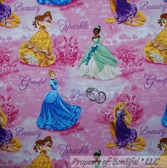 BonEful Fabric FQ Cotton Quilt B&W Black White Pink Dot Stripe Girl Damask Tile