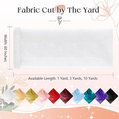 Sheer Organza Fabric by the Yard, 1 Yard X 60 Inch Wide Bridal White