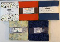 Lot of 5 Misc. 5″ Charm Packs ~ Kona Moda Wilmington Prints ~42 Squares per Pack