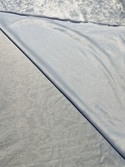 Apparel Cosplay Velvet Stretch Fabric Cool Blue Embossed w/ Metallic Dots 36×60”