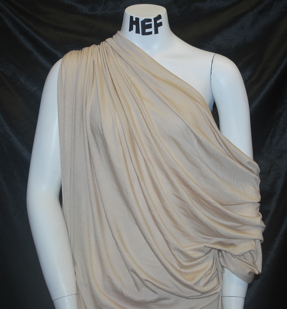 Silky Micro Modal 4 ways Spandex Jersey Knit Fabric Eco-Friendly Stone