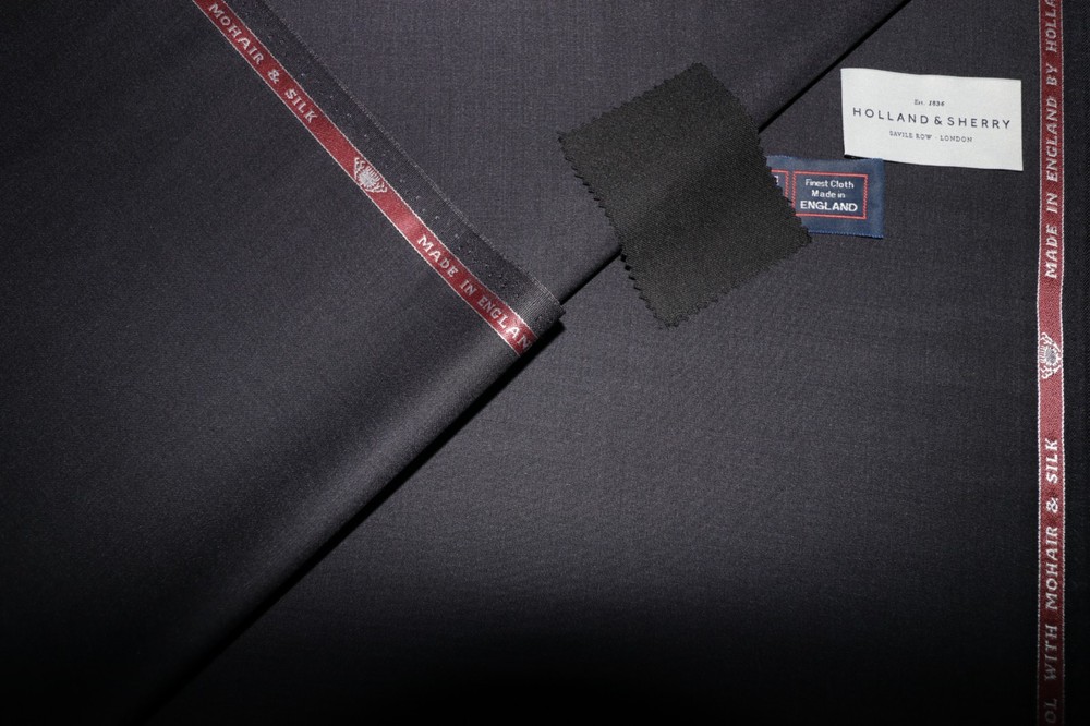 Holland & Sherry MERINO WOOL, MOHAIR & SILK SUITING, THOBES FABRIC 230 g/m=3.4 m