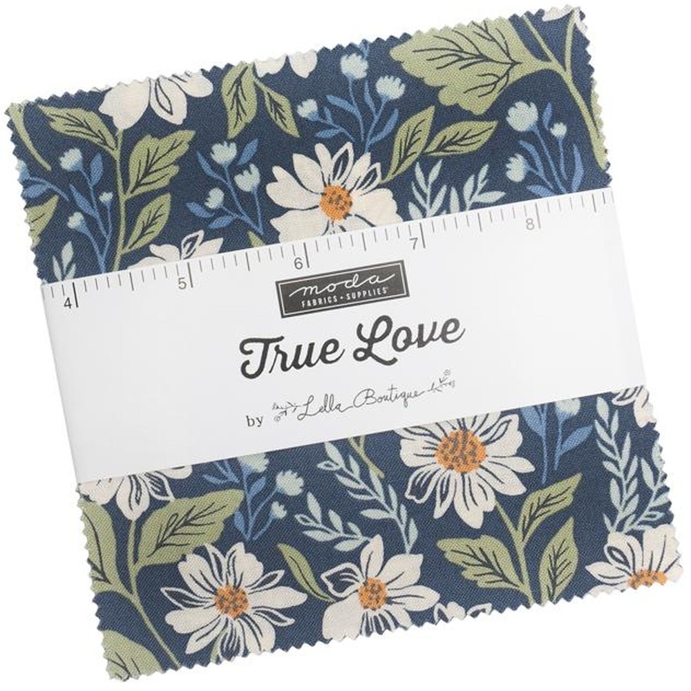 Moda TRUE LOVE Charm Pack, 100% Cotton 5-inch Precut Fabric Squares (42 pcs)