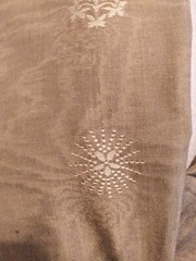 3yd x 54″ BP23 BEIGEY MOIRE FLORAL MOTIF SILK BLEND JACQUARD DESIGNER FABRIC