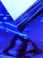 Royal Blue 54″ Wide Upholstery Chrome Mirror Reflective Vinyl Fabric By The Yard