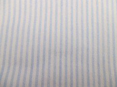 Cotton Flannel Fabric Small Stripe Blue White Baby Nursery Children BTY x 44