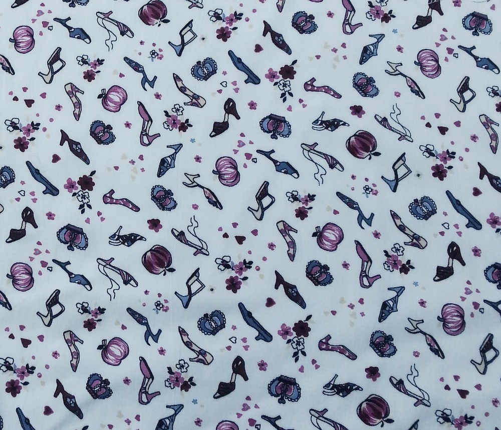 Princess Print Fabric by the Yard Woven Rayon