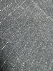 Dark Charcoal Wool Pinstripe Suiting Fabric 1.5 Yard #57