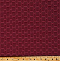 Honeycomb Texture Knit Solid Burgundy Poly/Spandex Blend Fabric by Yard D452.40