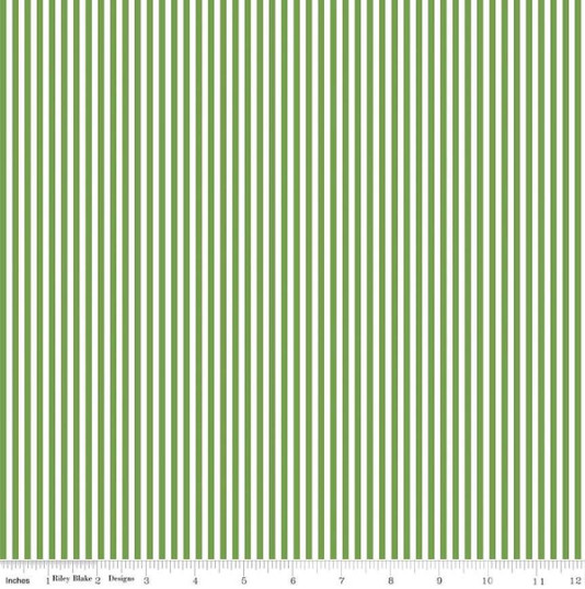 1/8″ Stripe Basics 495B Clover Green Riley Blake