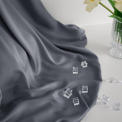 Tencel Cotton Fabric by the Yard, 1 Yard X 98 Inch Wide Dark Grey Cloth Fabric,