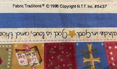 Vintage 1996 Psalms & Peace Doves Fabric By Fabric Traditions Approx. 45”X118”