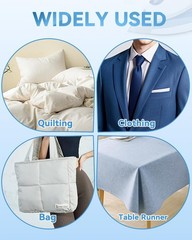 PLANTIONAL Iron-On Fusible Fleece Interfacing: Medium Weight-2 Pack, White