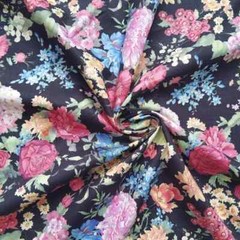 57” Wide By Yard Vintage Floral Cotton Poplin Material Fabrics For Shirt Dress