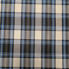 Gray Plaid Check Poplin P/C Uniform 5.5oz Fabric 61″ W Lot of 3 Yards for $15