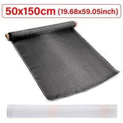 23.6″ – 118″ Real Carbon Fiber Fabric Cloth Roll 3k 200gsm 2×2 Twill Weave Black