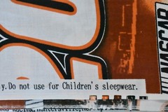 By 1/2 Yd, Rust Orange Black Tony Stewart #20 Nascar Quilt Cotton, Springs,P9468