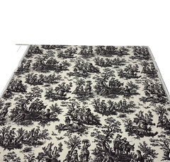 WAVERLY COUNTRY LIFE NOIR BLACK FRENCH TOILE MULTIPURPOSE FABRIC BY YARD 54″W