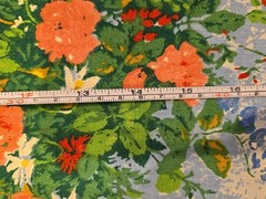 VTG House ‘N Home Fabrics & Draperies 48″ X 46″ Fabric Floral Blue Green