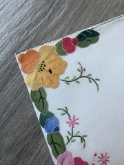 Lot 7 HAND EMBROIDERED APPLIQUÉ Cloth Envelopes Pouch Crafting 5 1/2″ x 10″