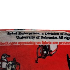 Nebraska Huskers Red Fleece Fabric 60″x35″ NCAA College Team Sports Print