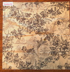 BRUNSCHWIG & FILS On Point in Fawn 25 1/4″ Cotton Fabric Sample w/ Dogs