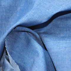 Indigo Blue 4.8 oz 100% Cotton Denim Chambray Fabric,56 Inches yard,